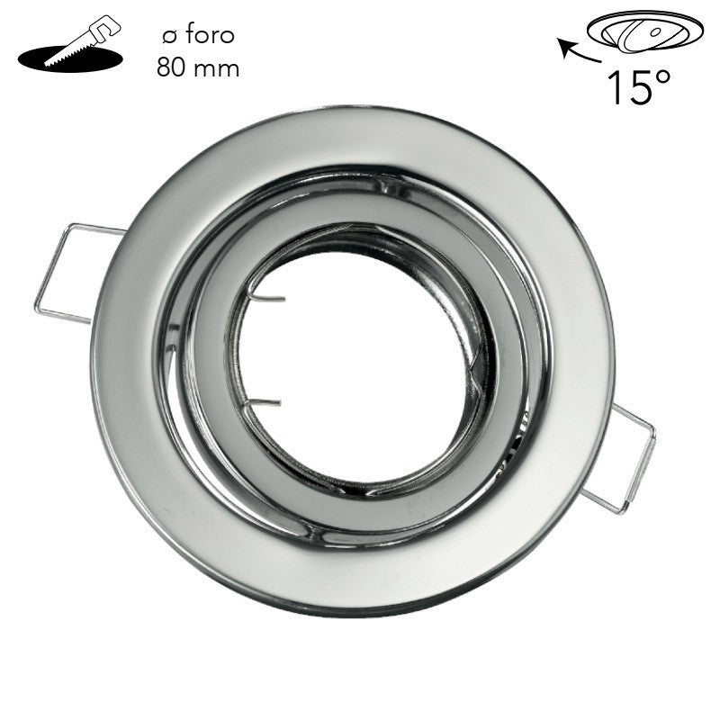 Faretto REFLEX orientabile rotondo 9,8 cm da incasso in metallo