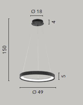 Lampadario NIKE CCT a Sospensione zigrinato 49 cm In Metallo