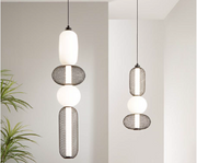 Lampadario INKAS S3 CCT a Sospensione 24W 227 cm In Vetro
