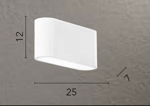 Applique EGEO Led (R7S) 25 cm In Gesso