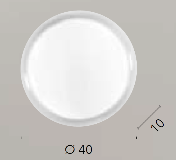 Plafoniera VENERE CCT Rotonda 40 cm In  Acrilico