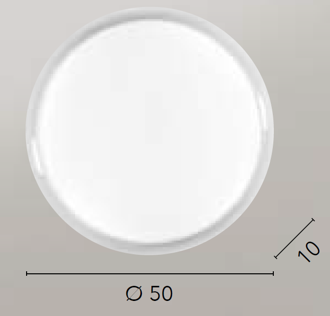 Plafoniera VENERE CCT Rotonda 50 cm In  Acrilico