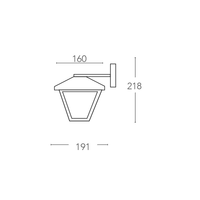 Applique PRISMA 19,1 cm LED E27 In Alluminio