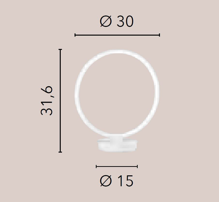 Lampada FREDY CCT 30 cm 15W in Alluminio