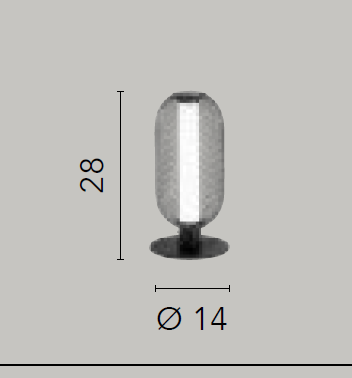 Lampada INKAS CCT Da Comodino  26 cm 18 W In Alluminio