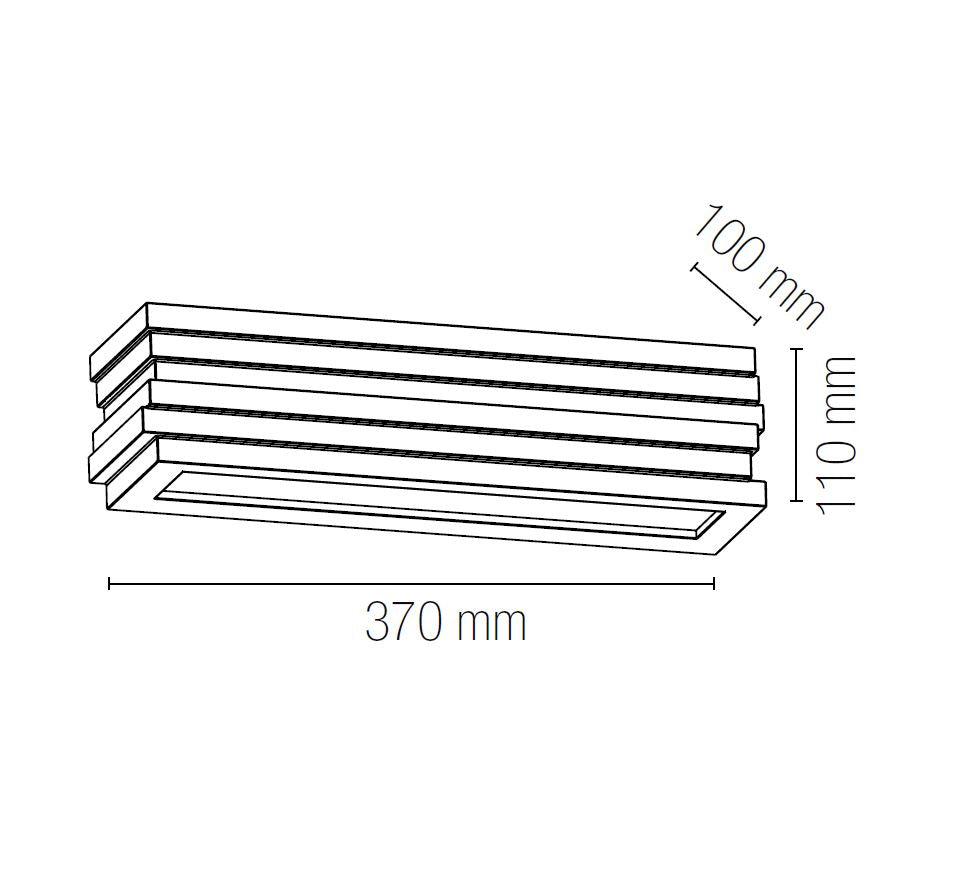 Applique FLOW Led(E27) 37 cm In gesso