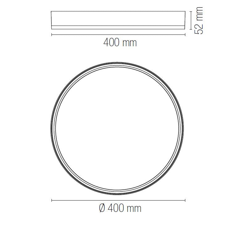 Applique KLIO 40 cm rotondo Led 64.8w in alluminio pressofuso