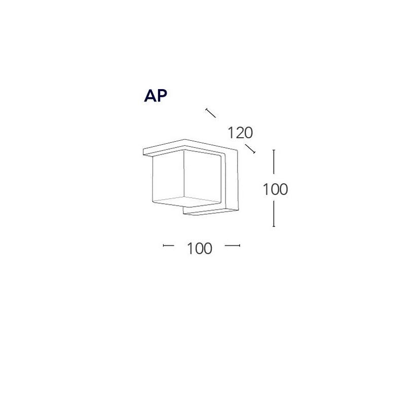 Applique NISMO 10 cm LED 12 W In Alluminio