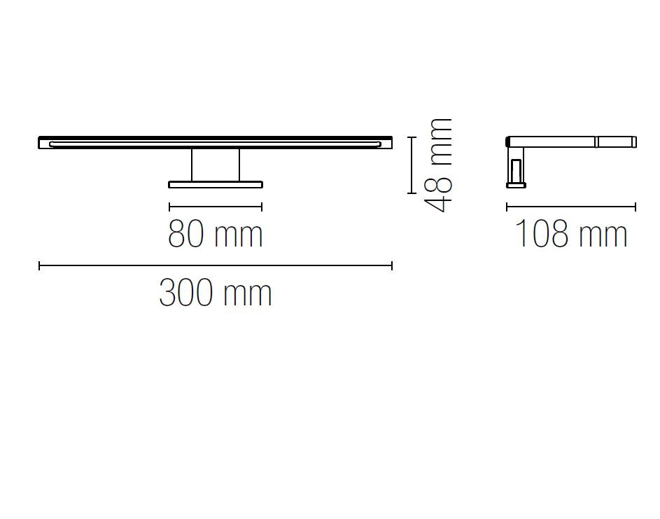 Applique AQA 30 cm LED 8 W In Alluminio