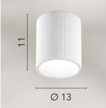Plafoniera NAOS  Led(GU10) 13 cm in Gesso