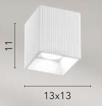 Plafoniera NAOS  Led(GU10) 13 cm in Gesso
