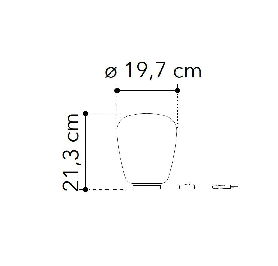 Lampada SMOKE Led(E27) 21,3 cm In Metallo Cromo