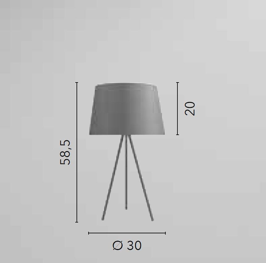 Lampada MARILYN da tavolo Led(E27) 58,5 cm in Metallo