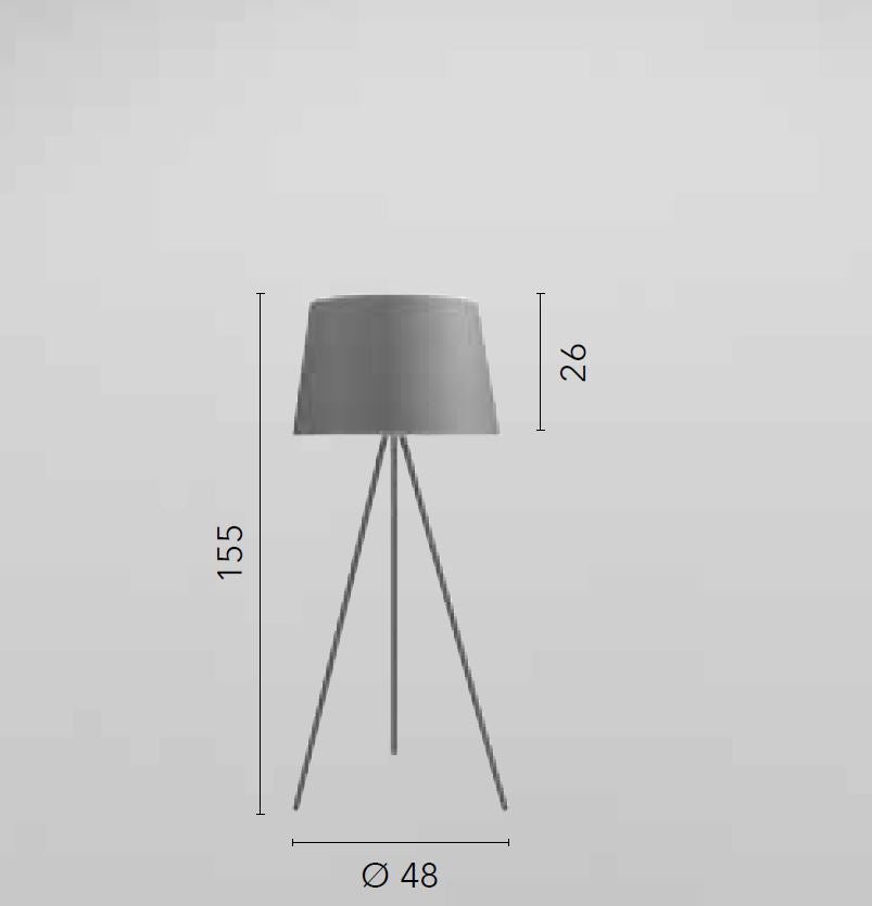 Piantana MARILYN Led(E27) 155 cm in Metallo