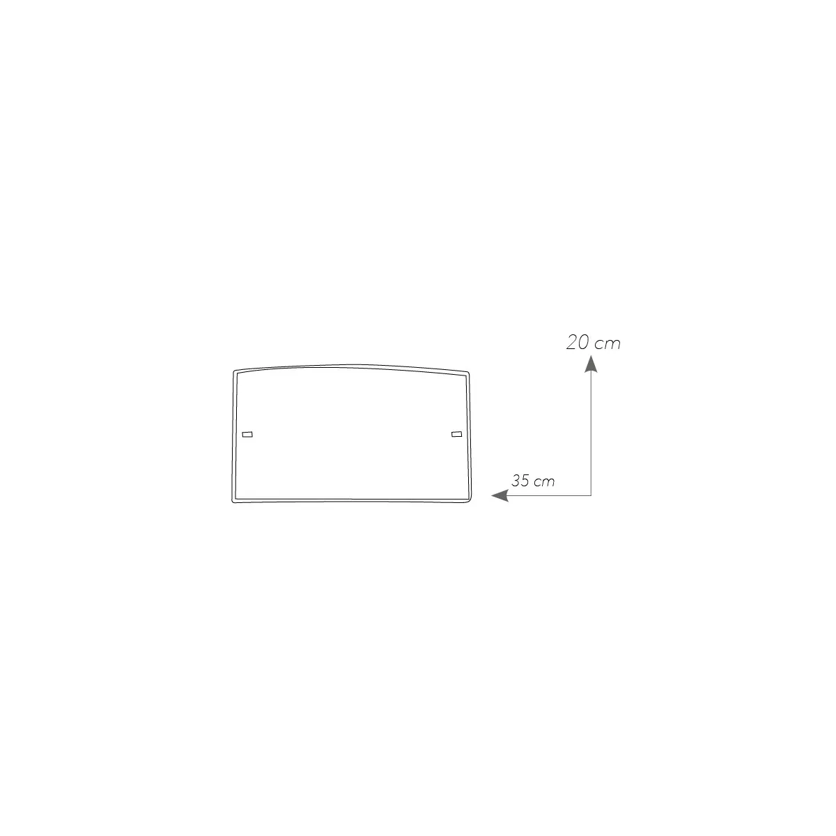 Applique Led SEVENTY (E14) 35 cm in Vetro