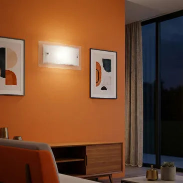 Applique DRITTA-CURVA (E27) 1 Luce In Vetro