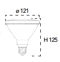Lampadina a LED PAR38 attacco E27 15W