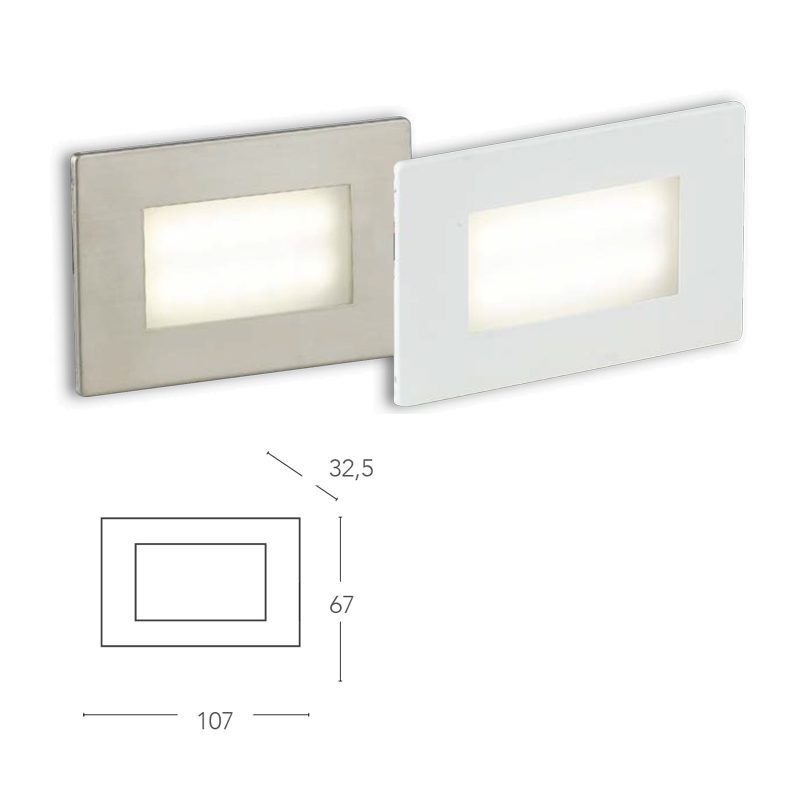 Segnapasso BOLT 10,7 cm LED 3 W In cassetta da derivazione 503
