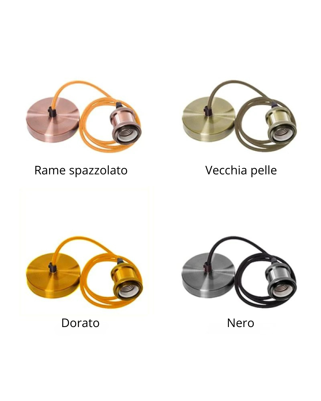 Pendente con portalampada E27