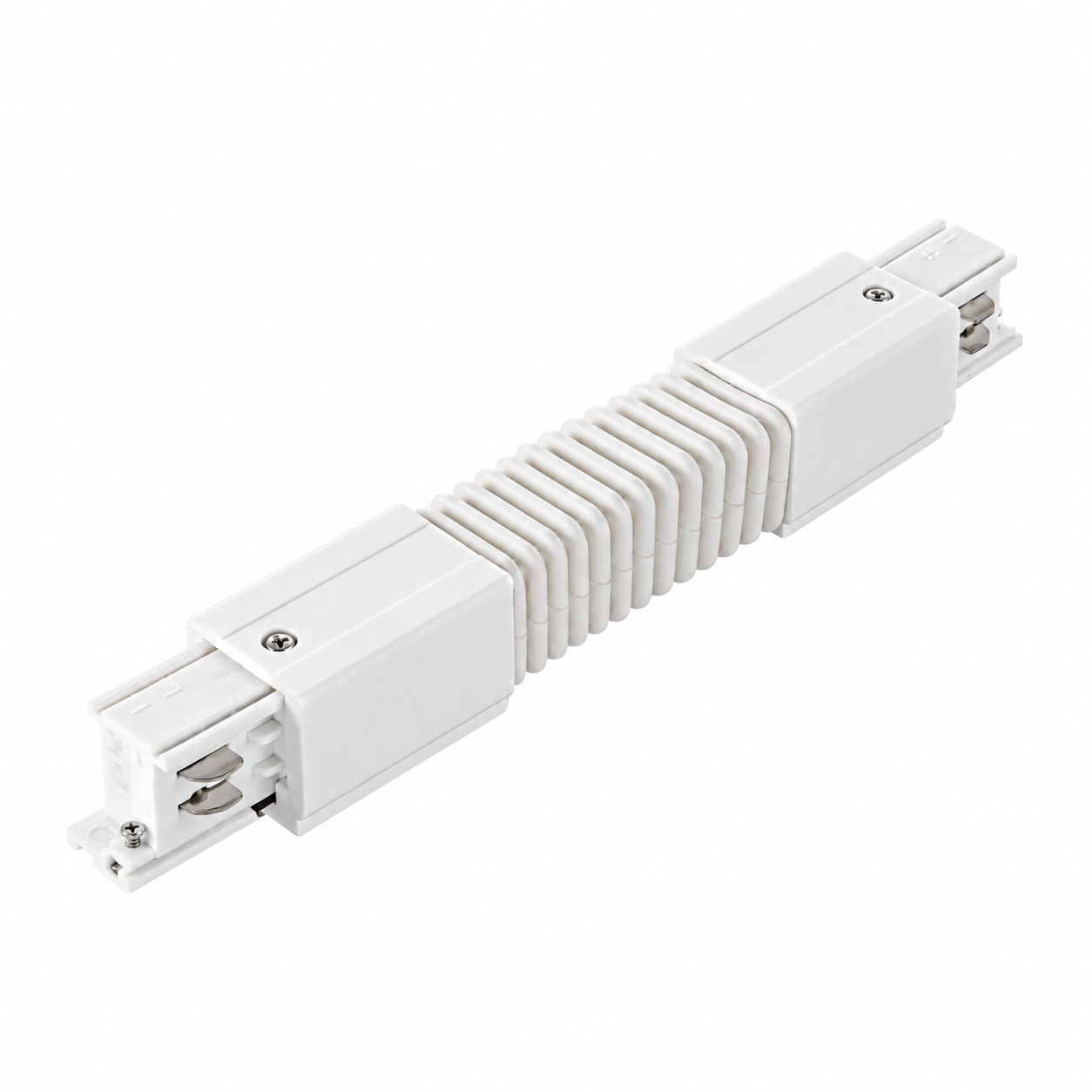 LED-RAIL-FLEX-BCO CONNESSIONE FLESSIBILE LINEARE PER BINARIO TRIFASE RAIL BIANCO 3,78X3,44X4,2CM