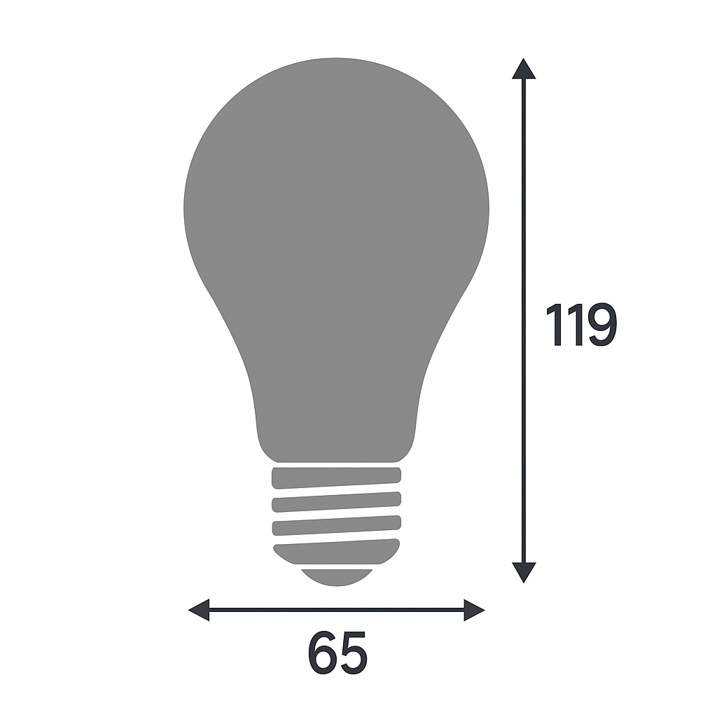 Lampadina Led (Sensibile Ai Raggi Solari) - E27 - 12W - 240V - 38°