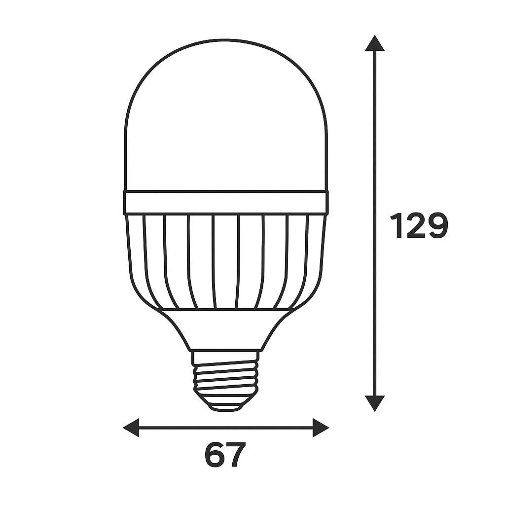 Lampadina Led - E27 - 20W - 240V - 140°