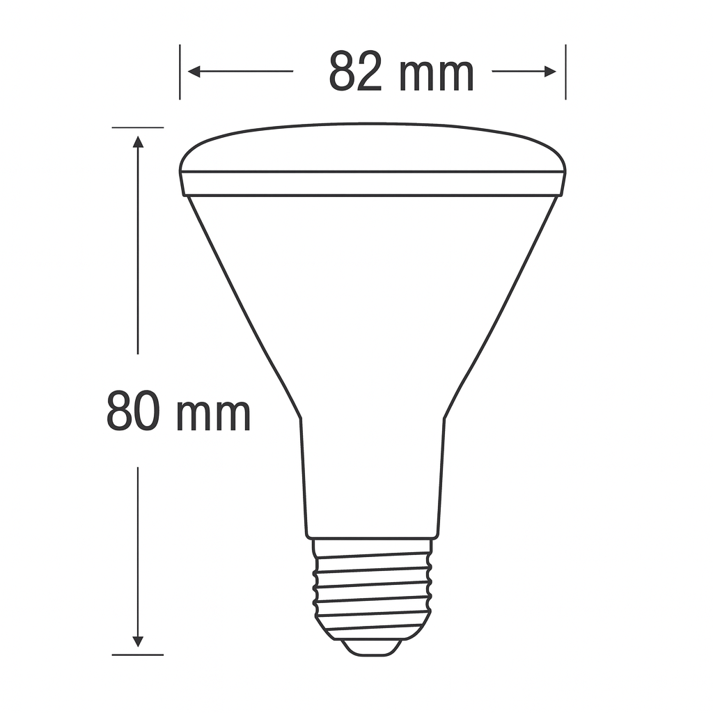 Lampadina Led - E27 - 7W - 240V - 38° - NERO