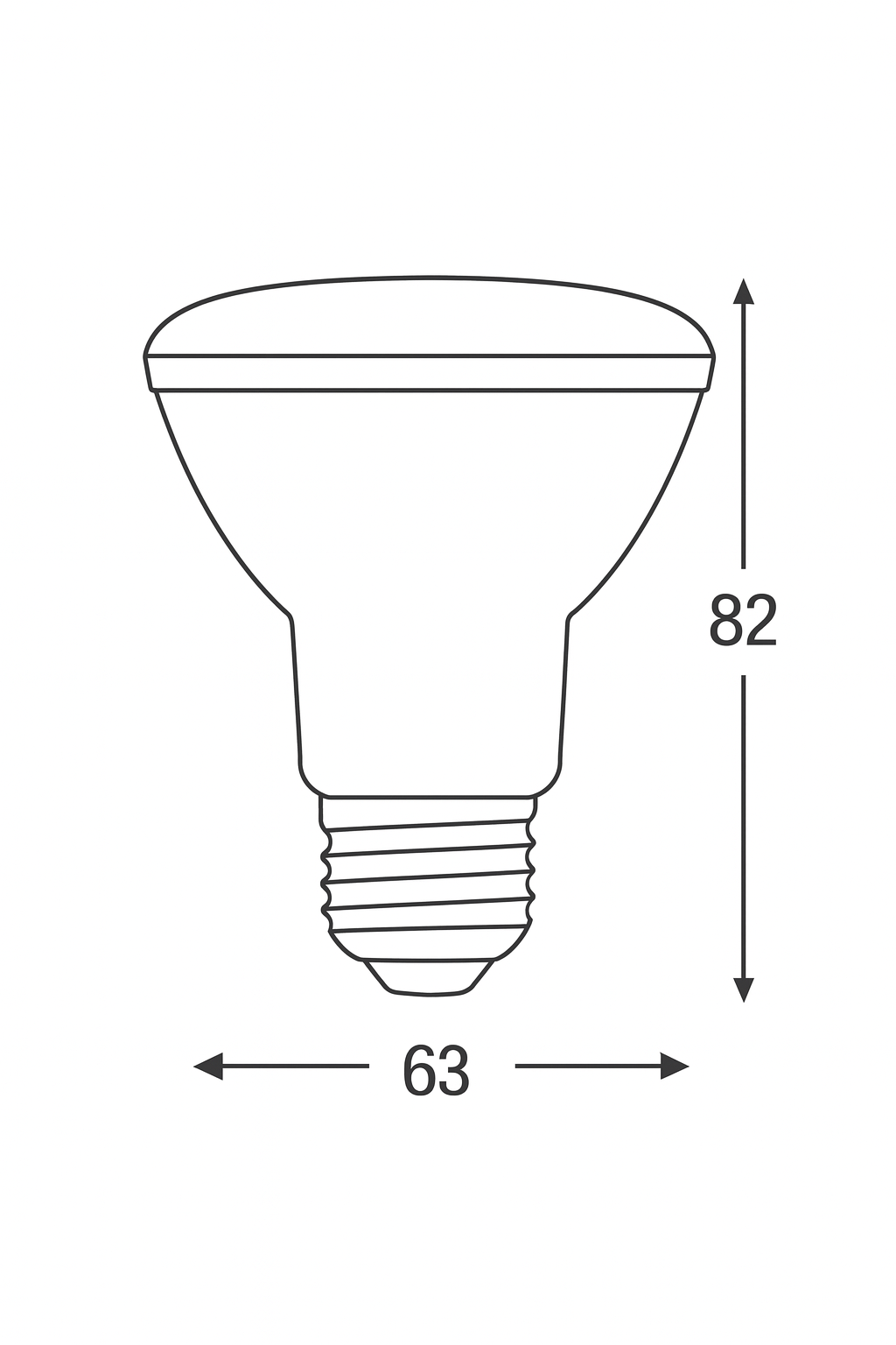 Lampadina Led - E27 - 8W - 240V - 90°