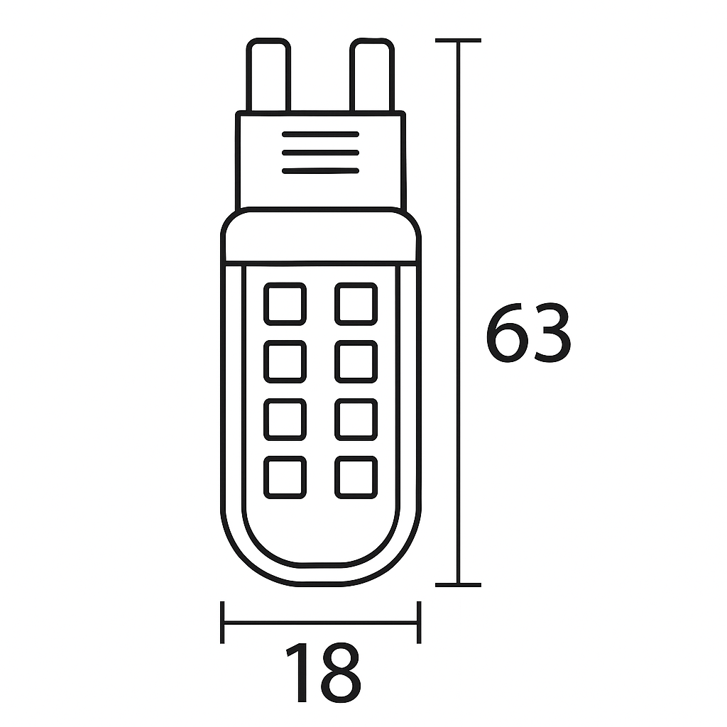 Lampadina Led - G9 - 7W - 240V - 360°
