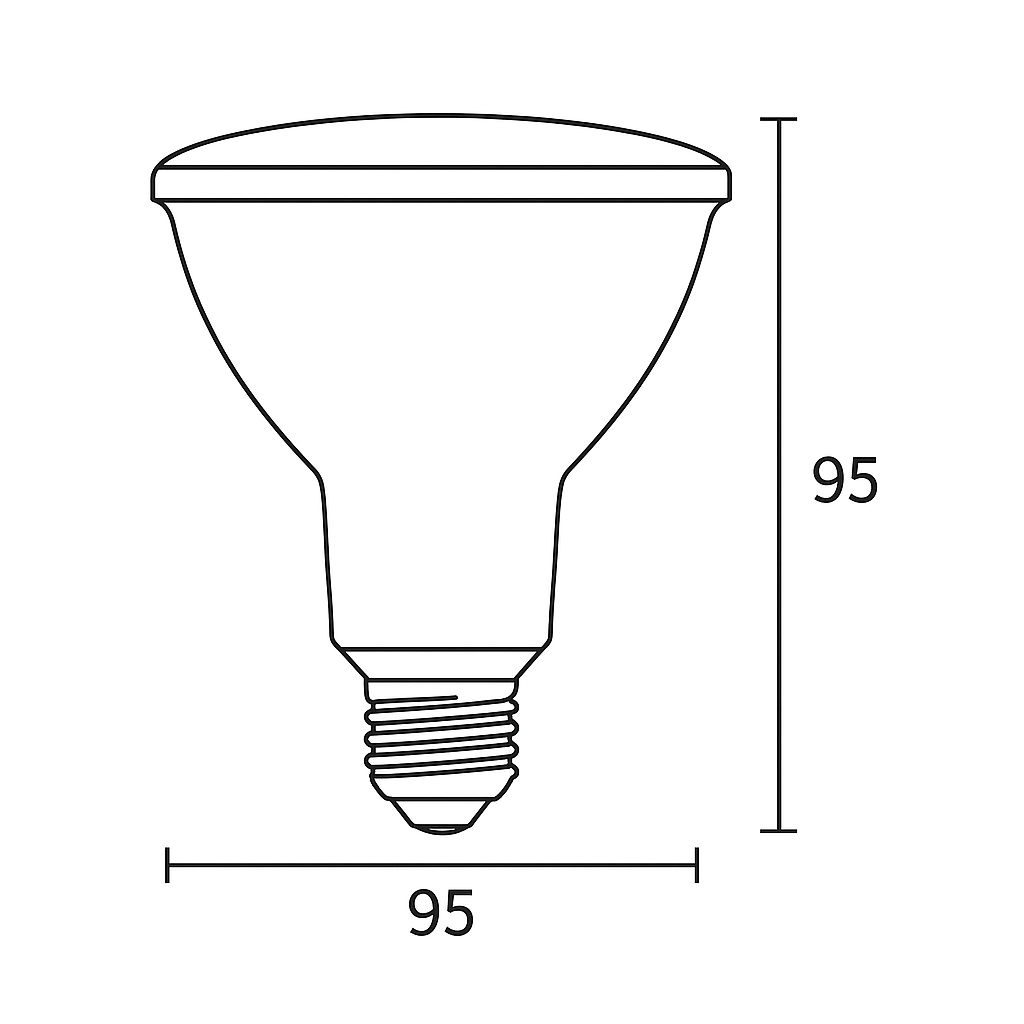Lampadina Led - E27 - 12W - 220V - 90°
