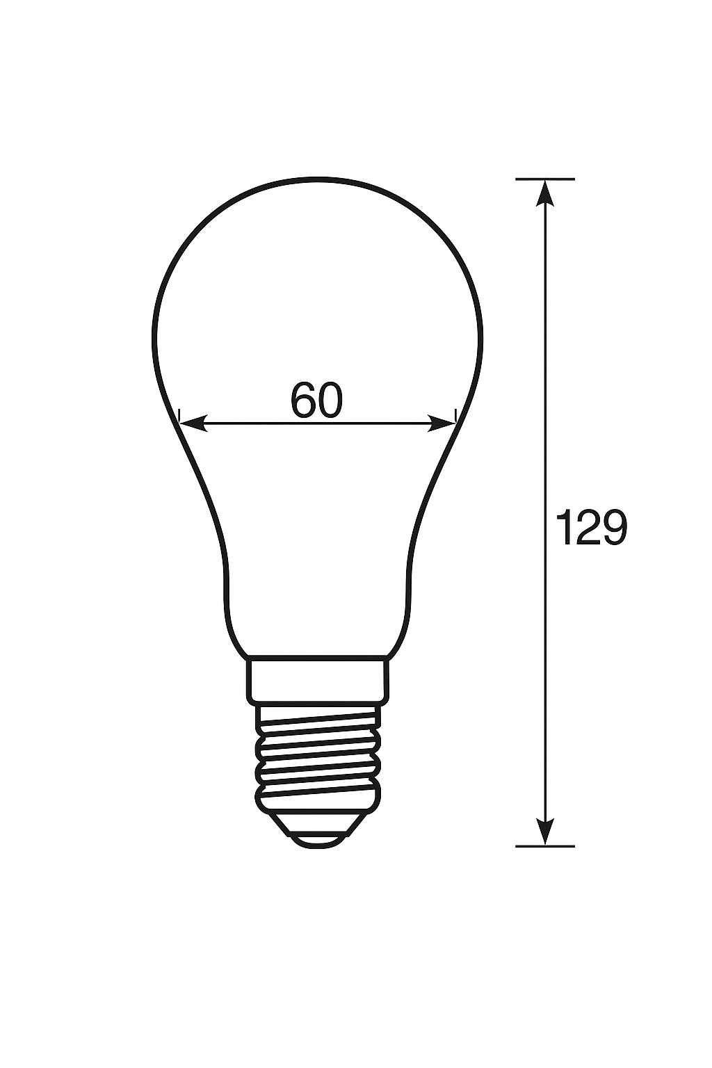 Lampadina Led - E27 - 19 W - 240V - 140°