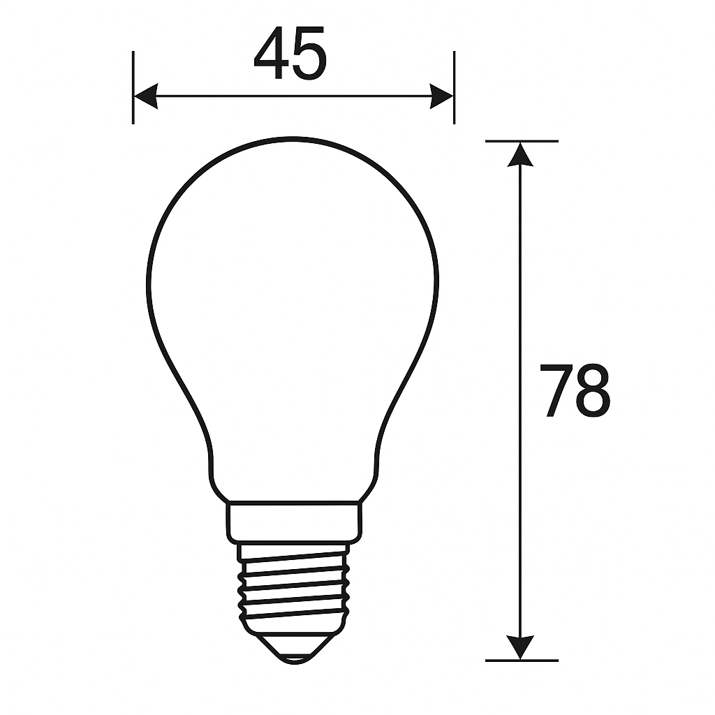 Lampadina Led Filamento - E14 - 6W - 240V - 300°