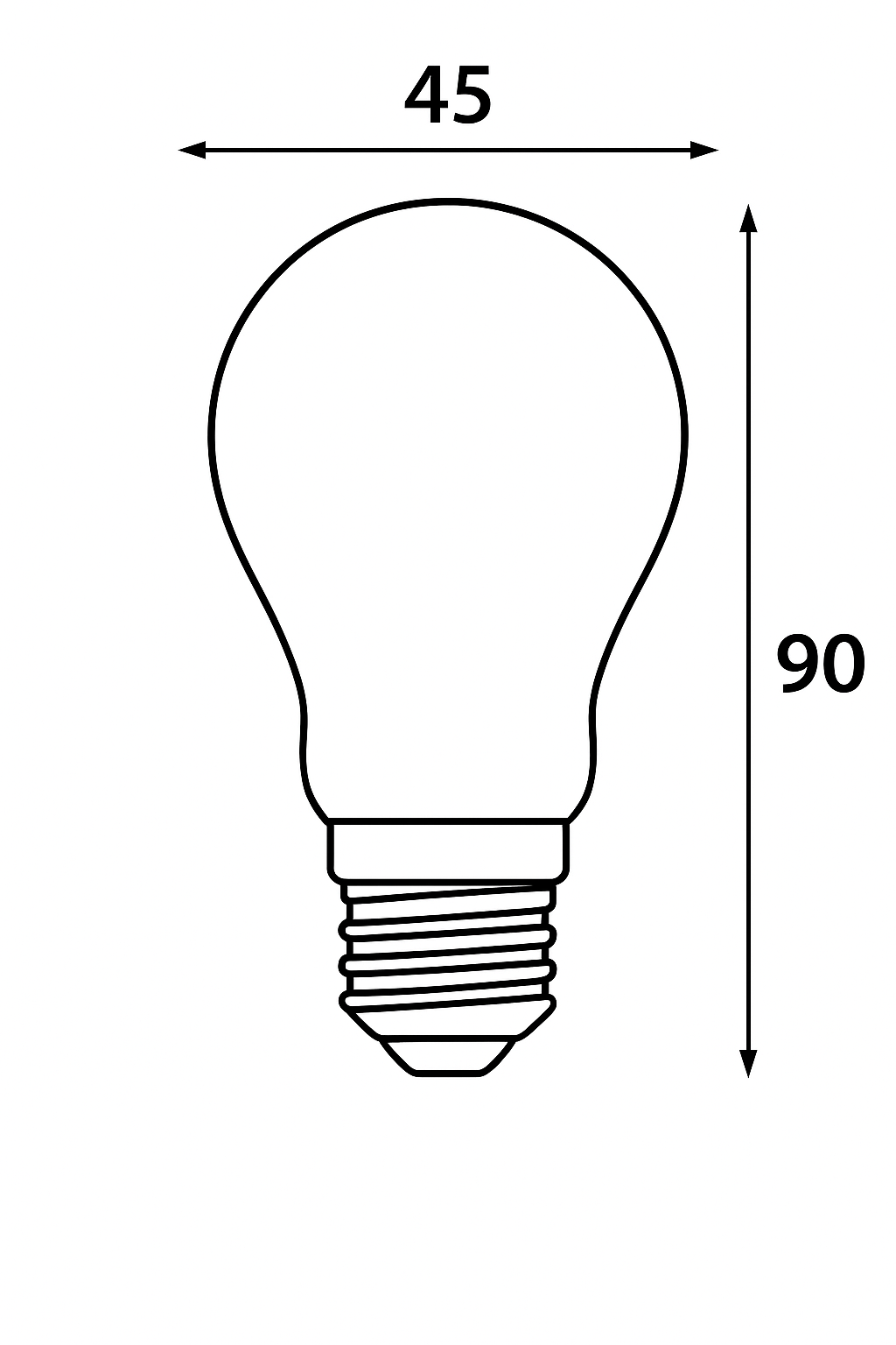 Lampadina Led - E14 - 8W - 180°