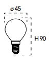 Lampadina a LED a globo attacco E14 8W
