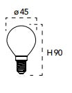 Lampadina a LED a globo E14 8W