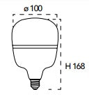 Lampadina a LED a globo attacco E27 27W