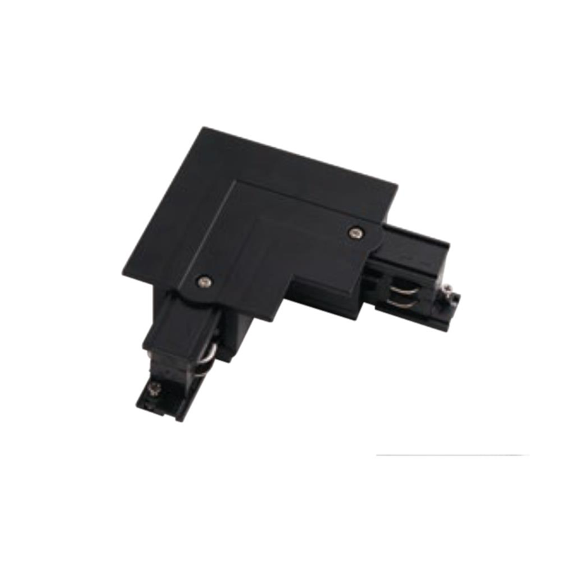 INC-TRACK-L NERO CONNESSIONE ANGOLARE SINISTRA NERO o BIANCO A PER BINARIO TRIFASE INCASSO 11X11X3,2CM