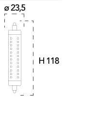 Lampadina a LED attacco R7S 10W