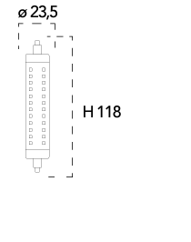 Lampadina a LED attacco R7S 13W