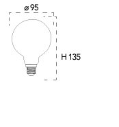 Lampadina vintage a LED Decorativa attacco E27 8W