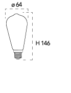 Lampadina a LED Decorativa attacco E27 8W