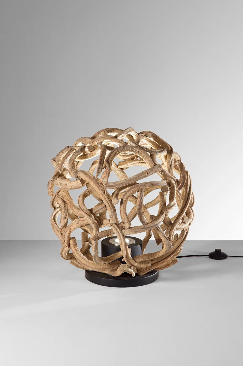 Lampadaire EPIGEA en bois naturel (GU10)