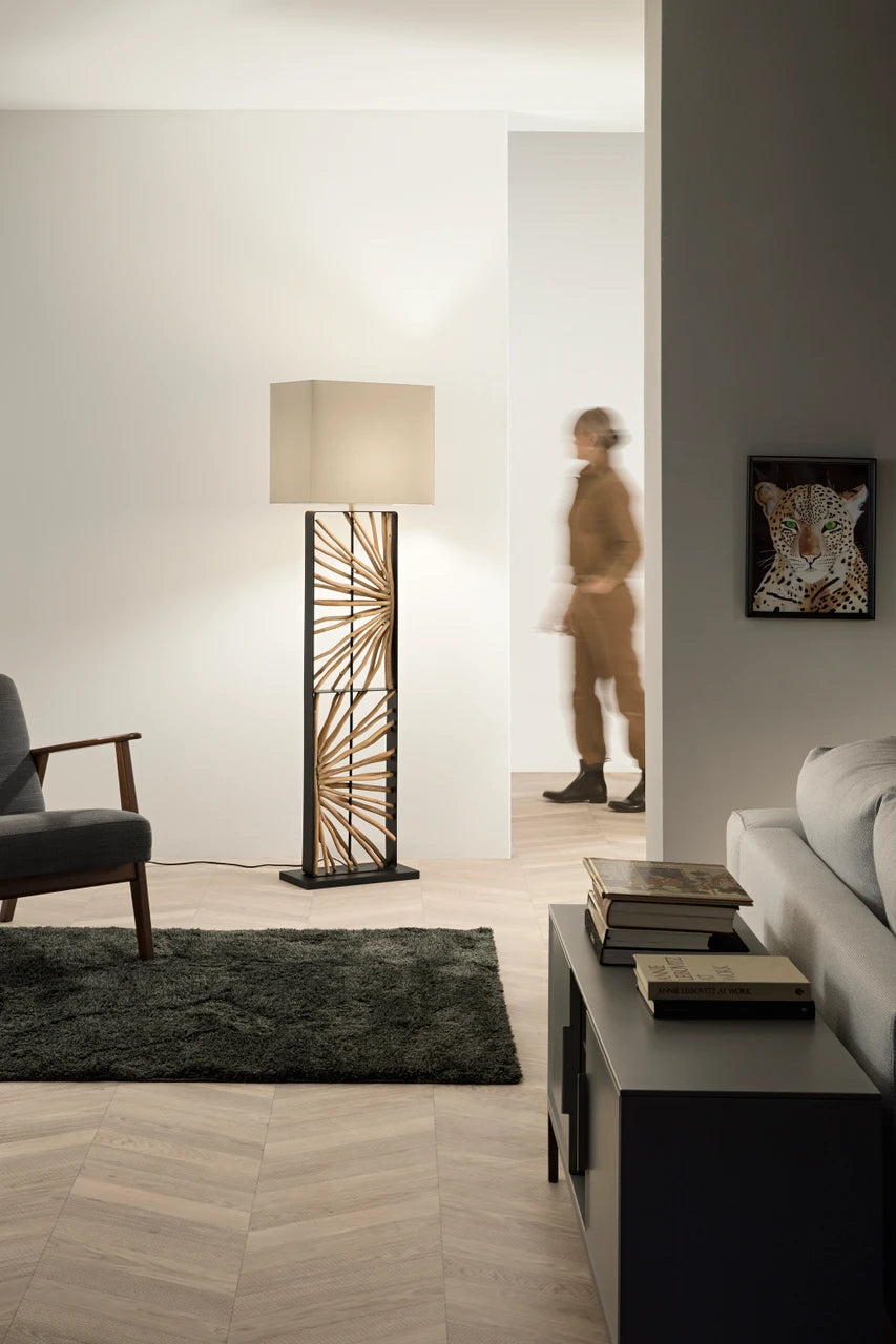 Lampadaire ETHEREAL en bois (E27)