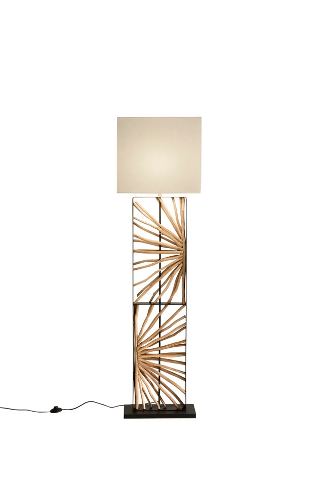 Lampadaire ETHEREAL en bois (E27)