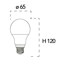 Lampadina a LED d'emergenza a globo attacco E27 7W