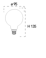 Lampadina a LED globo attacco E27 8W