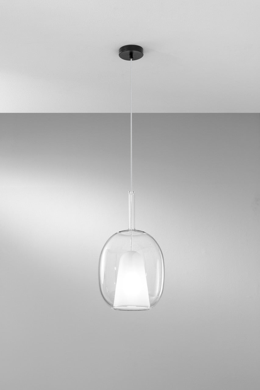 Lampadario PIREX a Sospensione E27 25 cm in Vetro