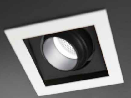 Faretto APOLLO 15x15 cm 20w ad incasso in alluminio e antiriflesso .