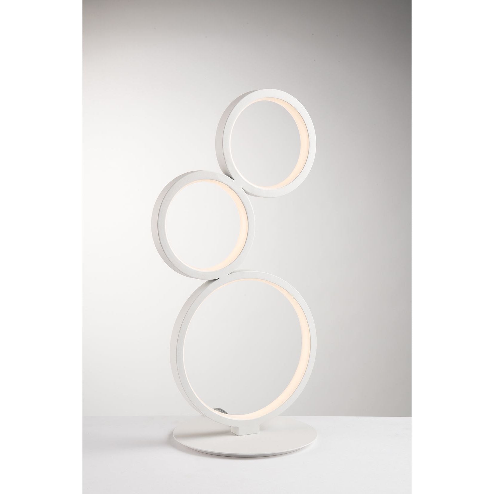 Lampada FREDY Con Base 3 Cerchi CCT 22 cm 15W in Alluminio