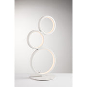 Lampada FREDY Con Base 3 Cerchi CCT 22 cm 15W in Alluminio